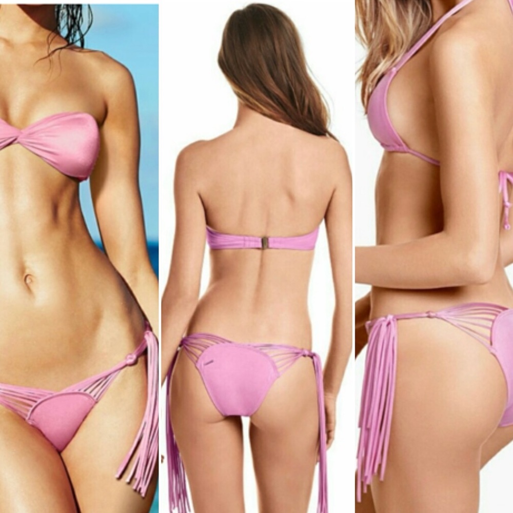 BLACK Victoria’s Secret Brazilian Bikini Bottom - Small